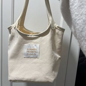 Summer Fridays Beige Canvas Tote Bundle
